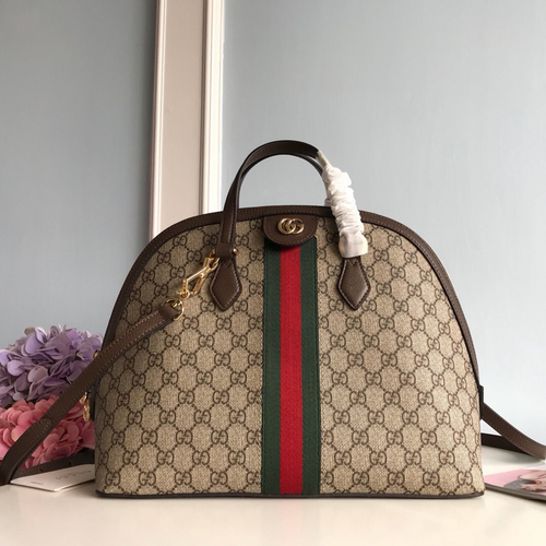 Ophidia Dome Top Handle leather handbag